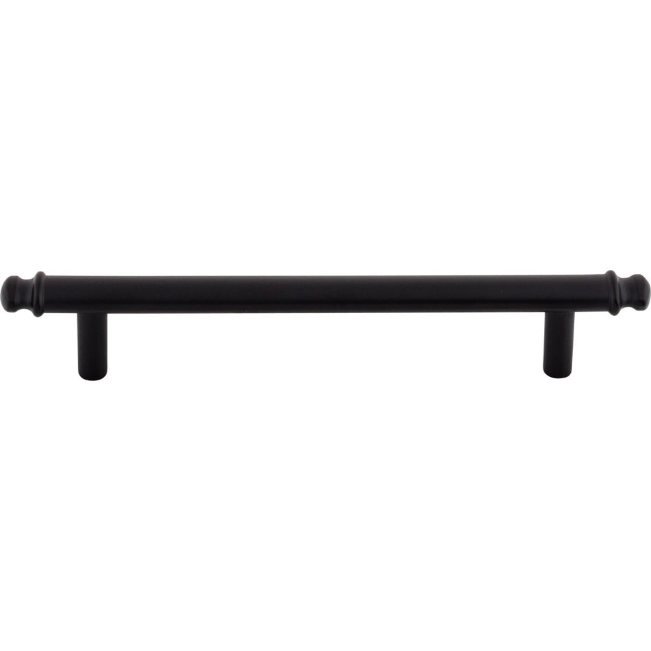 Top Knobs TK3053BLK: 5-1/16" cc Julian Round Bar Cabinet Pull - Flat Black
