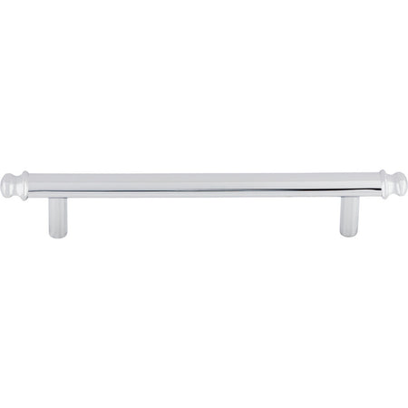 Top Knobs TK3053PC: 5-1/16" cc Julian Round Bar Cabinet Pull - Polished Chrome