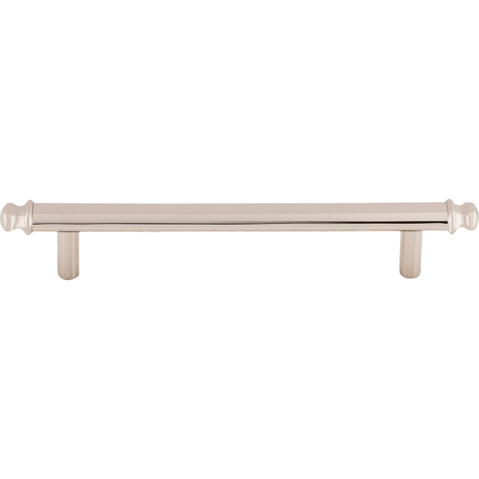 Top Knobs TK3053PN: 5-1/16" cc Julian Round Bar Cabinet Pull - Polished Nickel