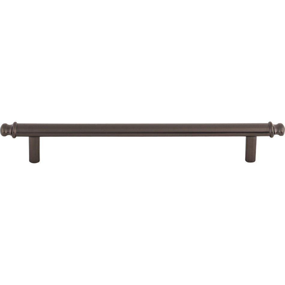 Top Knobs TK3054AG: 6-5/16" cc Julian Round Bar Cabinet Pull - Ash Gray