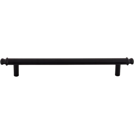 Top Knobs TK3054BLK: 6-5/16" cc Julian Round Bar Cabinet Pull - Flat Black