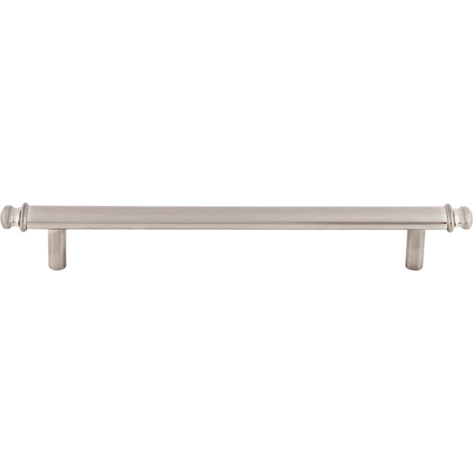 Top Knobs TK3054BSN: 6-5/16" cc Julian Round Bar Cabinet Pull - Brushed Satin Nickel