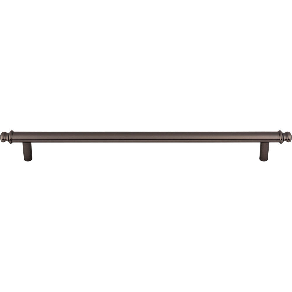 Top Knobs TK3056AG: 8-13/16" cc Julian Round Bar Cabinet Pull - Ash Gray