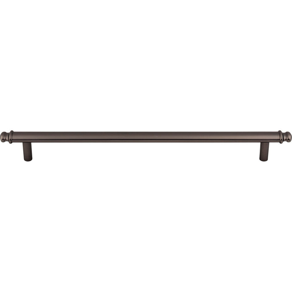 Top Knobs TK3056AG: 8-13/16" cc Julian Round Bar Cabinet Pull - Ash Gray