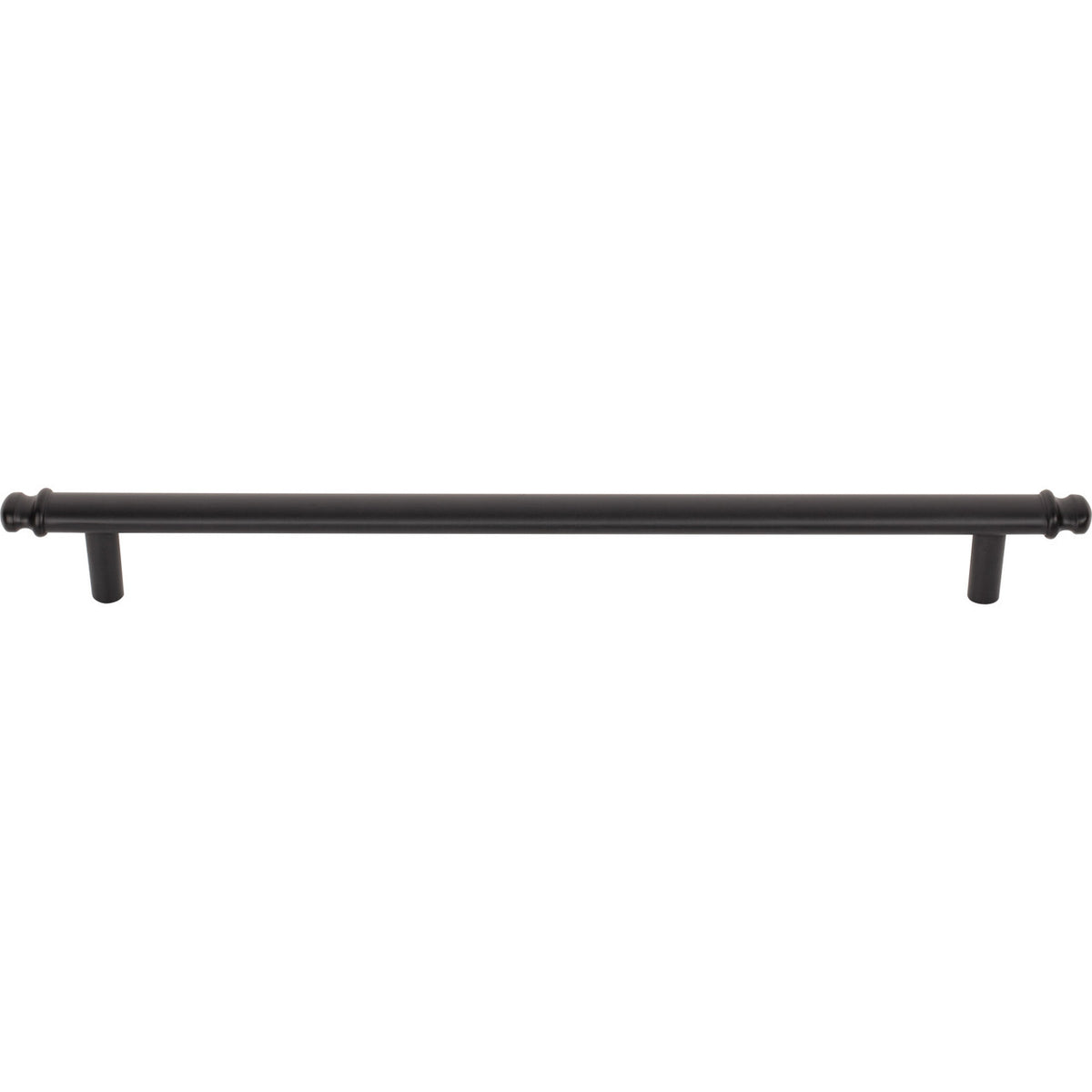 Top Knobs TK3056BLK: 8-13/16" cc Julian Round Bar Cabinet Pull - Flat Black