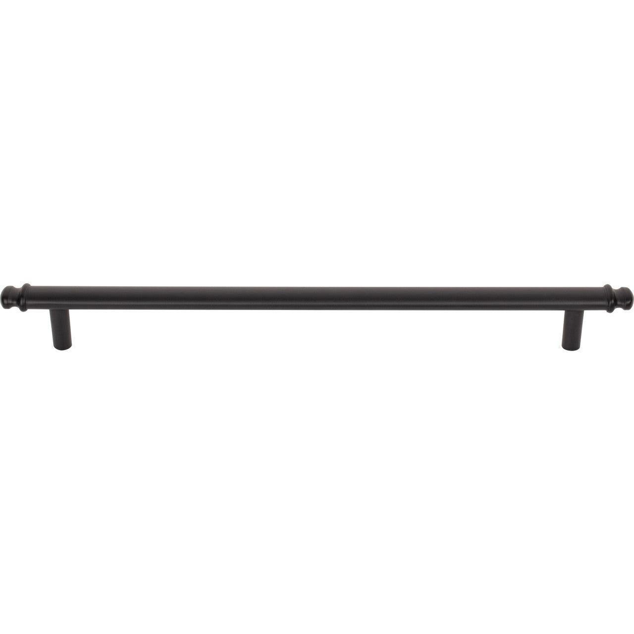 Top Knobs TK3056BLK: 8-13/16" cc Julian Round Bar Cabinet Pull - Flat Black