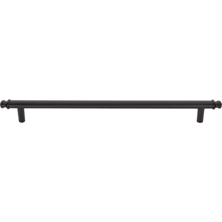 Top Knobs TK3056BLK: 8-13/16" cc Julian Round Bar Cabinet Pull - Flat Black