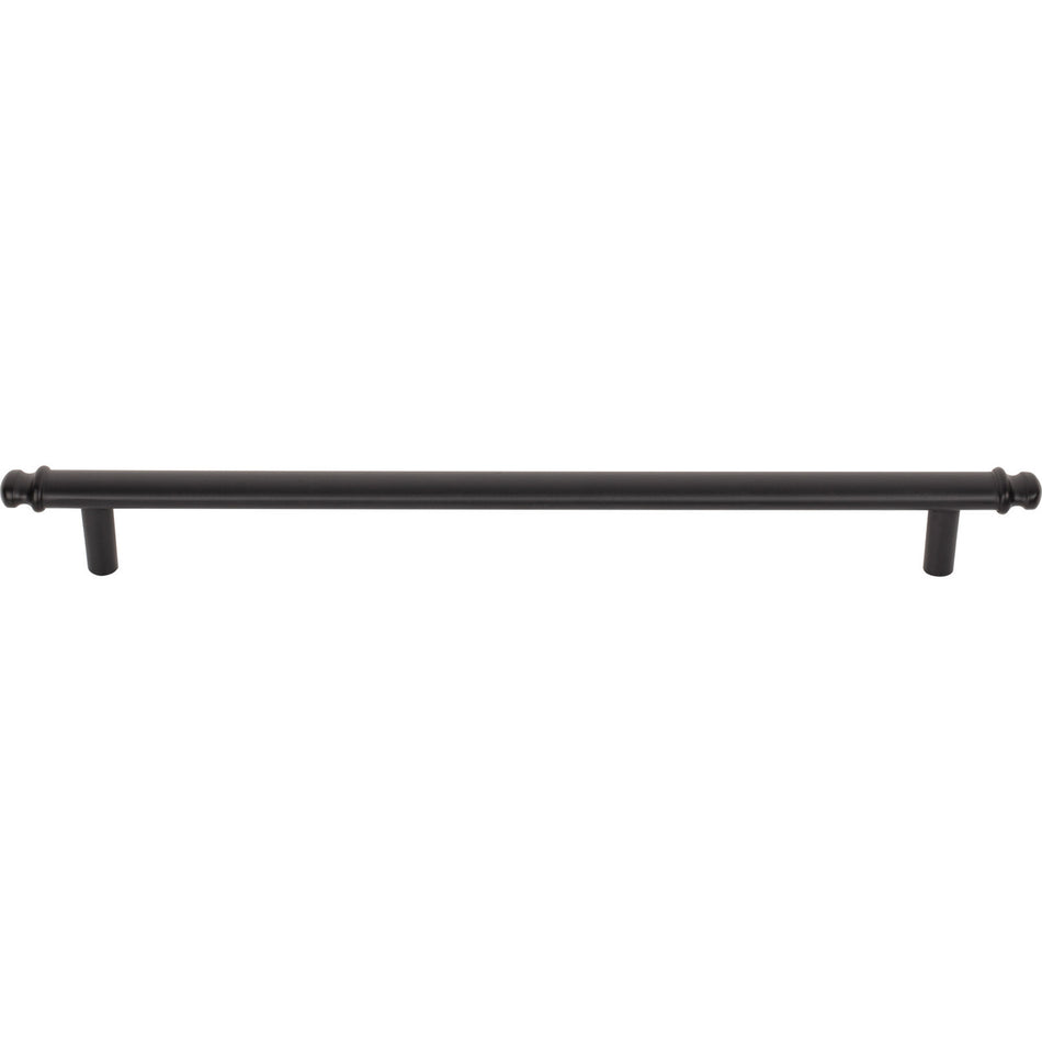 Top Knobs TK3056BLK: 8-13/16" cc Julian Round Bar Cabinet Pull - Flat Black