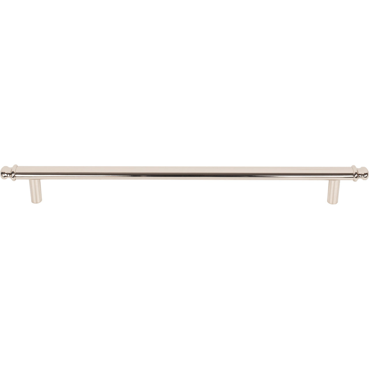Top Knobs TK3056PN: 8-13/16" cc Julian Round Bar Cabinet Pull - Polished Nickel