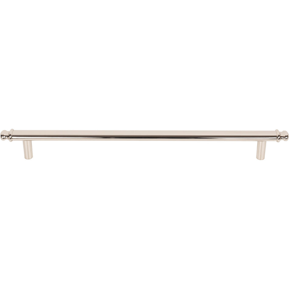 Top Knobs TK3056PN: 8-13/16" cc Julian Round Bar Cabinet Pull - Polished Nickel