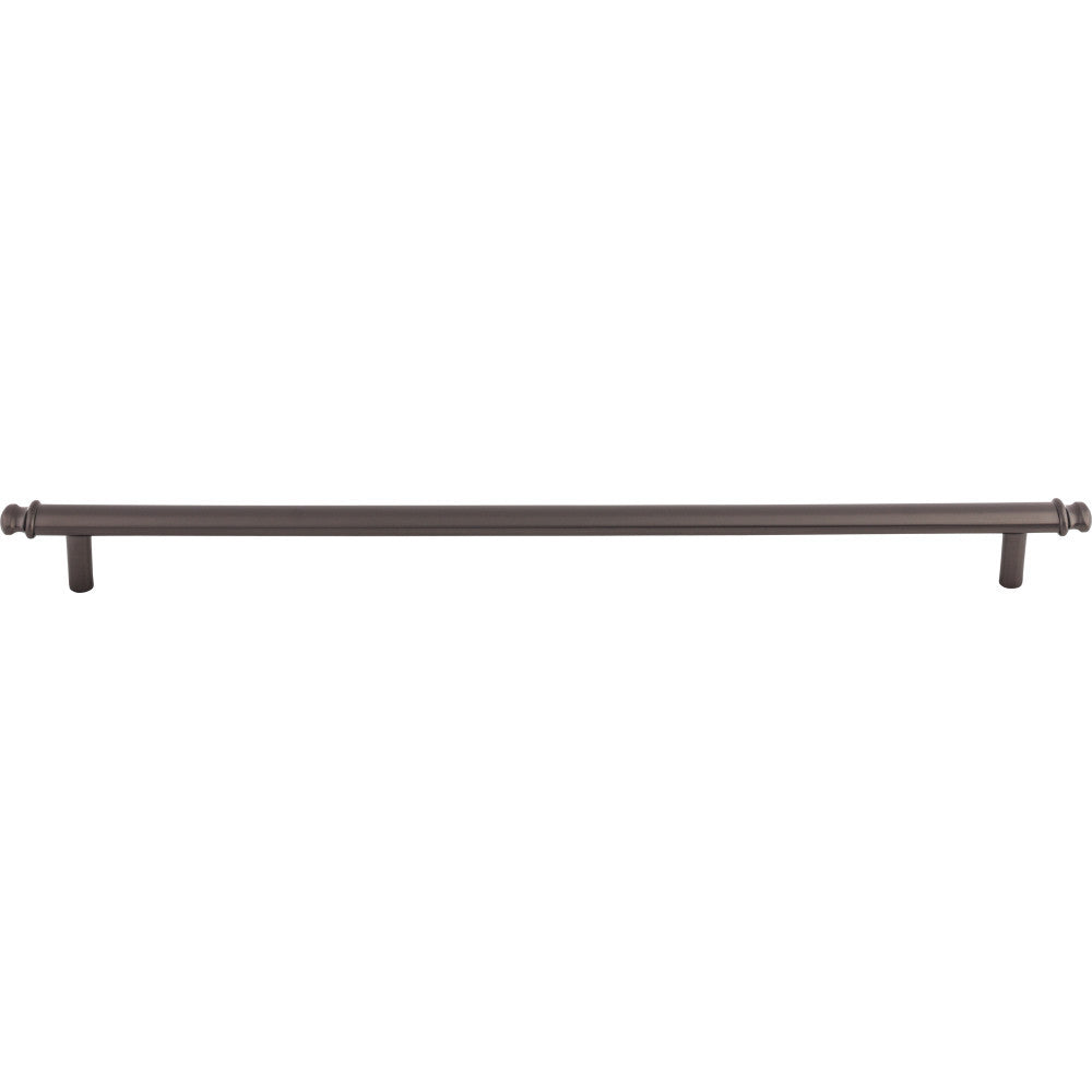 Top Knobs TK3057AG: 12" cc Julian Round Bar Cabinet Pull - Ash Gray