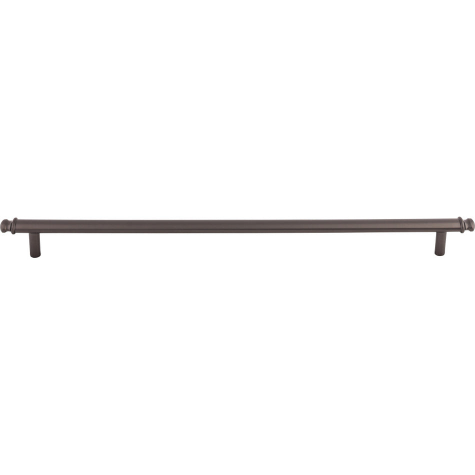 Top Knobs TK3057AG: 12" cc Julian Round Bar Cabinet Pull - Ash Gray