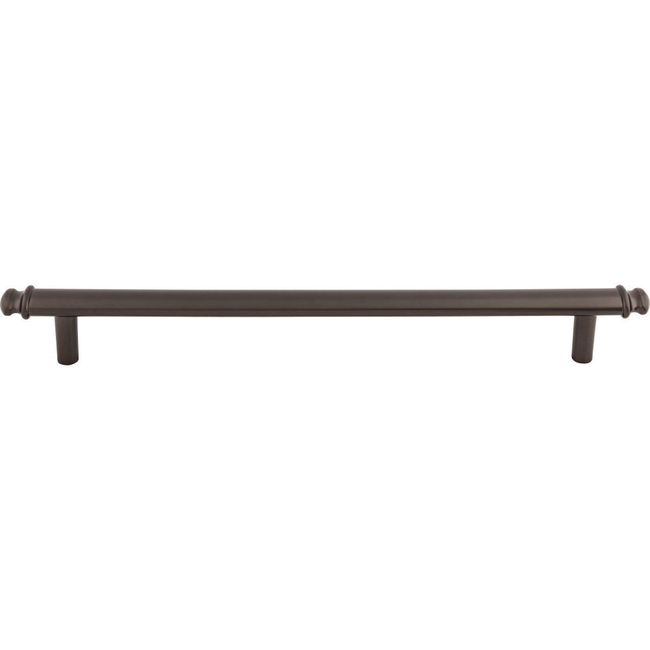 Top Knobs TK3058AG: 12" cc Julian Round Bar Cabinet Pull - Ash Gray