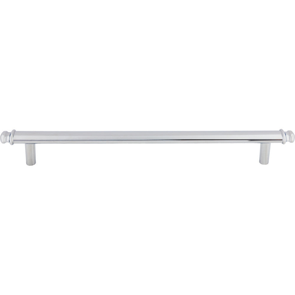 Top Knobs TK3058PC: 12" cc Julian Round Bar Cabinet Pull - Polished Chrome