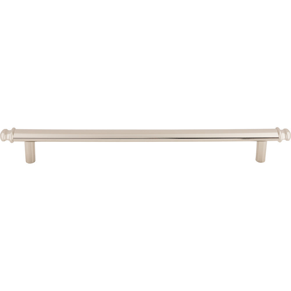 Top Knobs TK3058PN: 12" cc Julian Round Bar Cabinet Pull - Polished Nickel