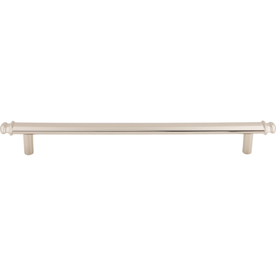 Top Knobs TK3058PN: 12" cc Julian Round Bar Cabinet Pull - Polished Nickel