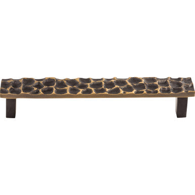 Top Knobs TK306BA: 6-5/16" cc Cobblestone Flat Bar Cabinet Pull - Brass Antique