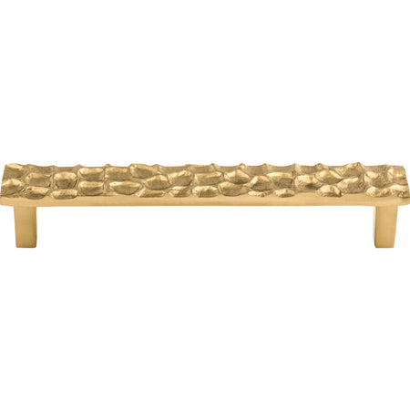 Top Knobs TK306BR: 6-5/16" cc Cobblestone Flat Bar Cabinet Pull - Polished Brass