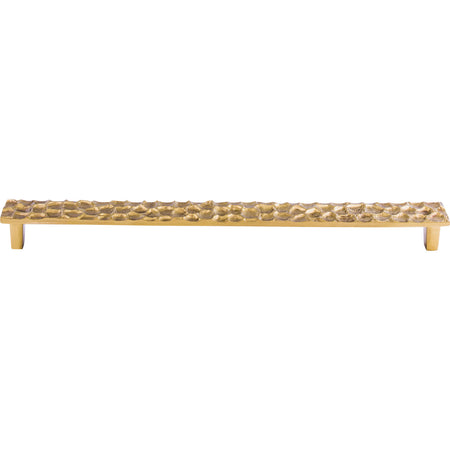 Top Knobs TK309BR: 12-9/16" cc Cobblestone Flat Bar Cabinet Pull - Polished Brass