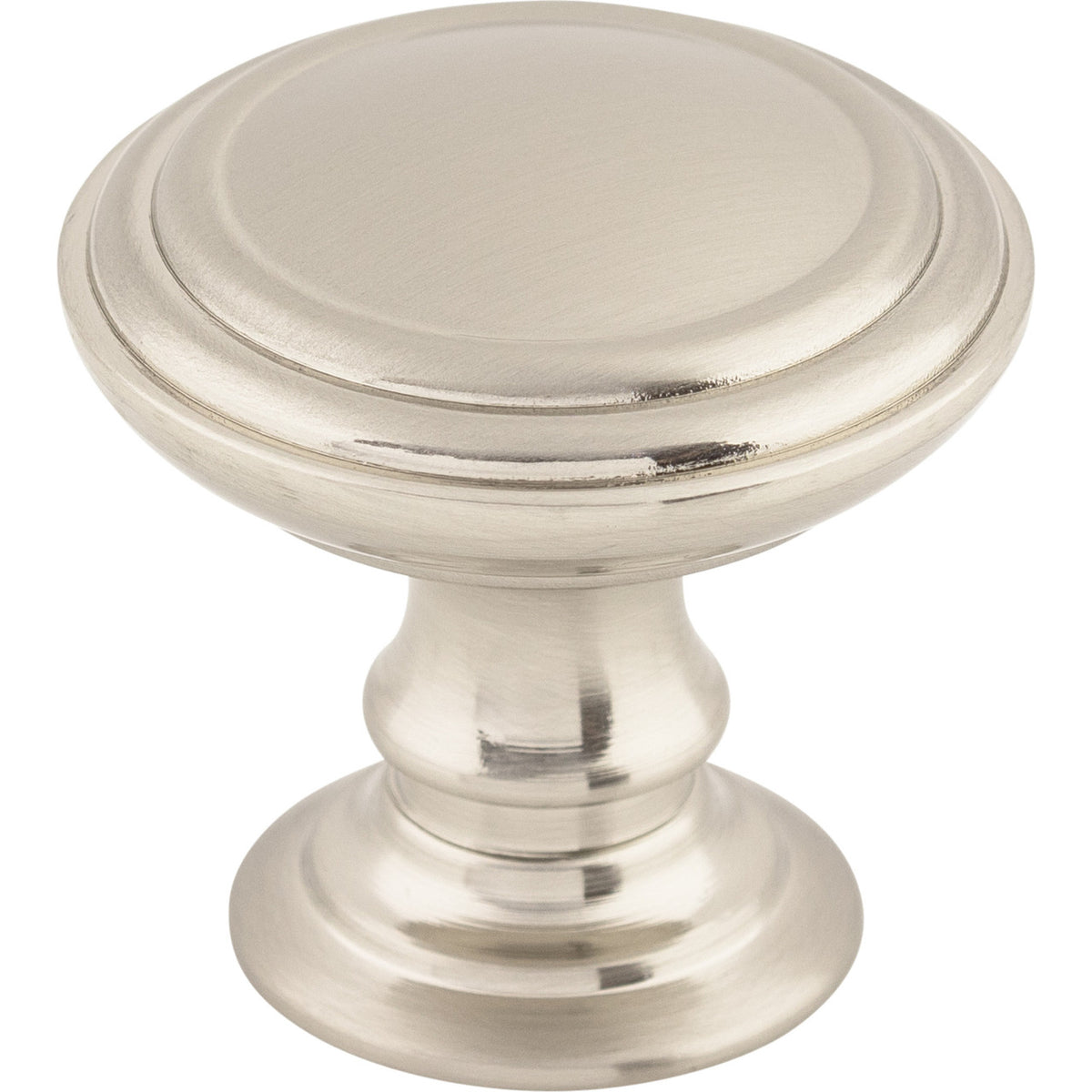 Top Knobs TK321BSN: 1-1/2" Reeded Round Cabinet Knob - Brushed Satin Nickel