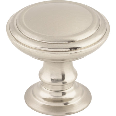 Top Knobs TK321BSN: 1-1/2" Reeded Round Cabinet Knob - Brushed Satin Nickel