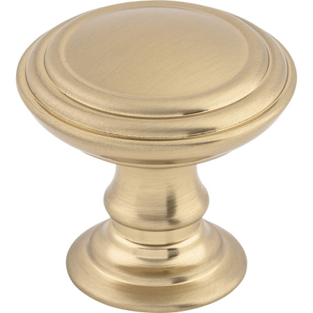 Top Knobs TK321HB: 1-1/2" Reeded Round Cabinet Knob - Honey Bronze