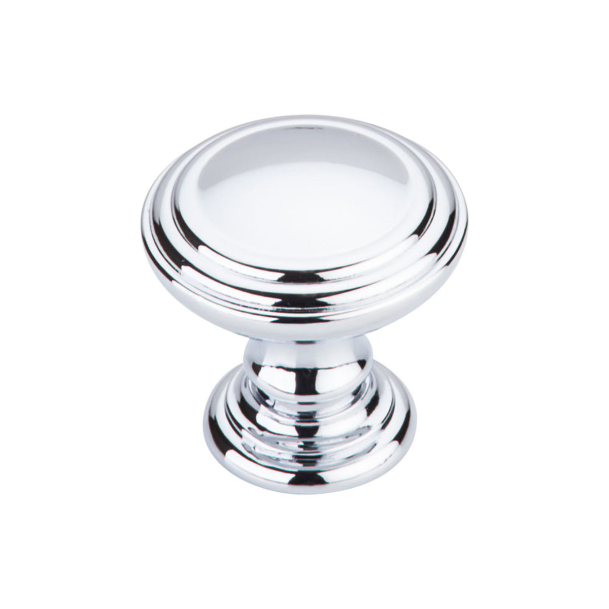 Top Knobs TK321PC: 1-1/2" Reeded Round Cabinet Knob - Polished Chrome