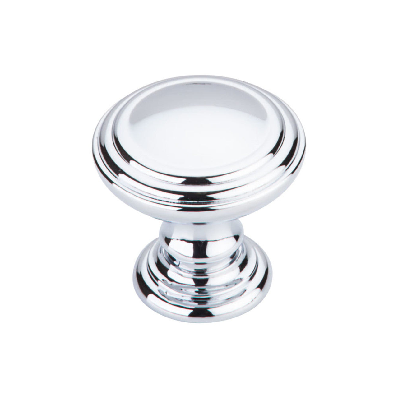 Top Knobs TK321PC: 1-1/2" Reeded Round Cabinet Knob - Polished Chrome