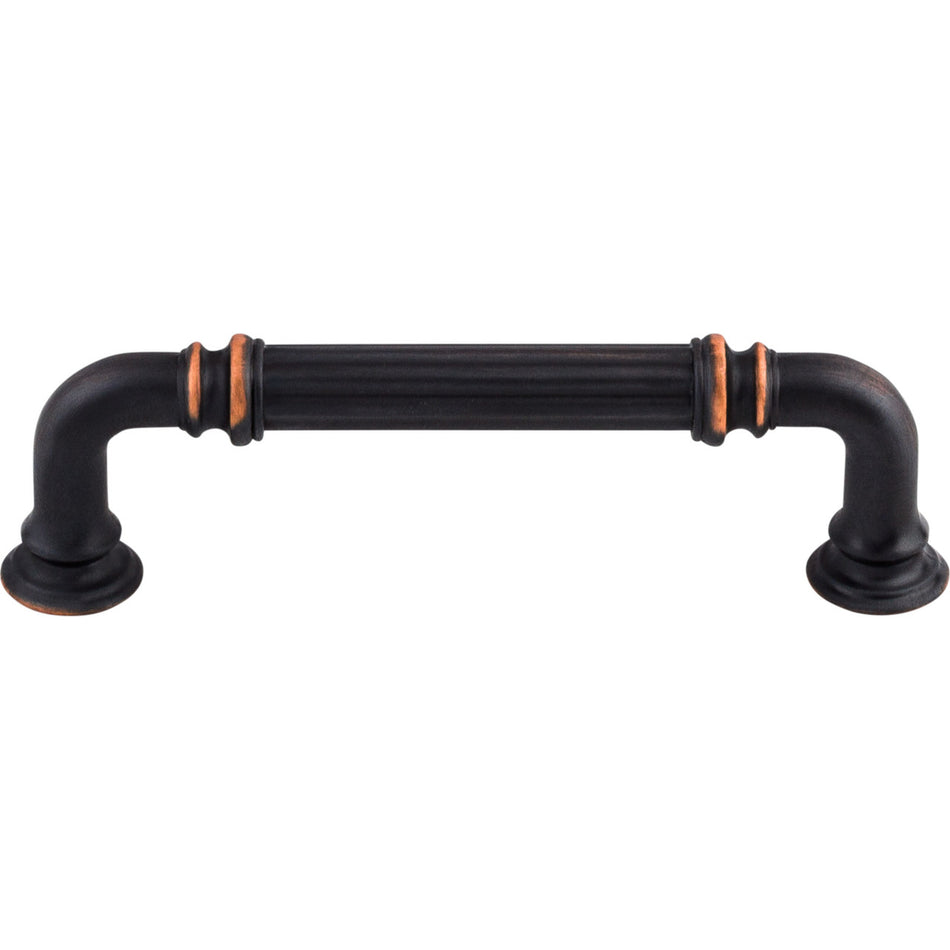 Top Knobs TK322UM: 3-3/4" cc Reeded D-Handle Cabinet Pull - Umbrio