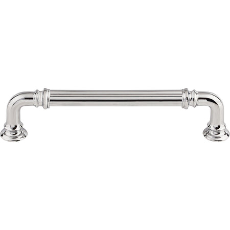 Top Knobs TK323PC: 5" cc Reeded D-Handle Cabinet Pull - Polished Chrome