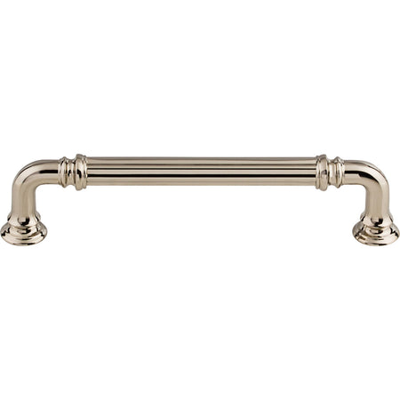 Top Knobs TK323PN: 5" cc Reeded D-Handle Cabinet Pull - Polished Nickel