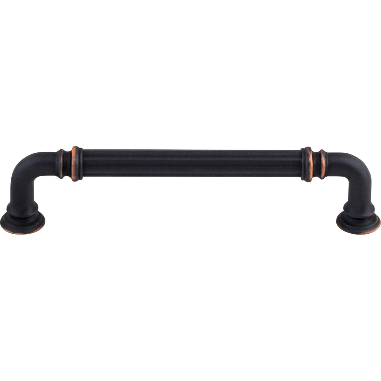 Top Knobs TK323UM: 5" cc Reeded D-Handle Cabinet Pull - Umbrio