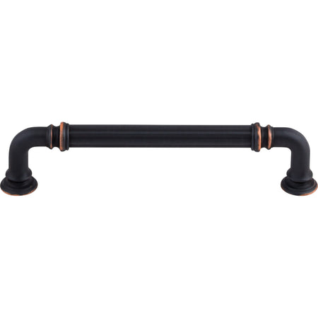 Top Knobs TK323UM: 5" cc Reeded D-Handle Cabinet Pull - Umbrio