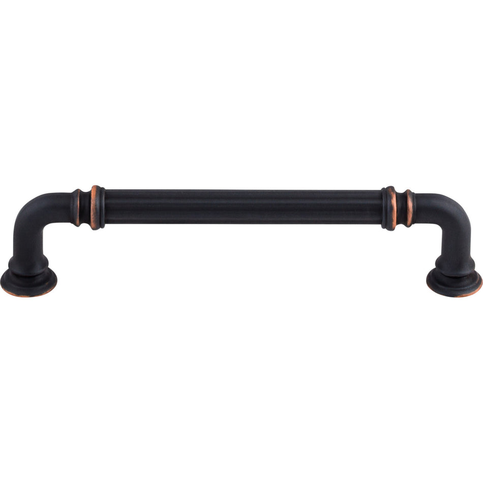 Top Knobs TK323UM: 5" cc Reeded D-Handle Cabinet Pull - Umbrio