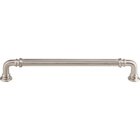 Top Knobs TK324BSN: 7" cc Reeded D-Handle Cabinet Pull - Brushed Satin Nickel