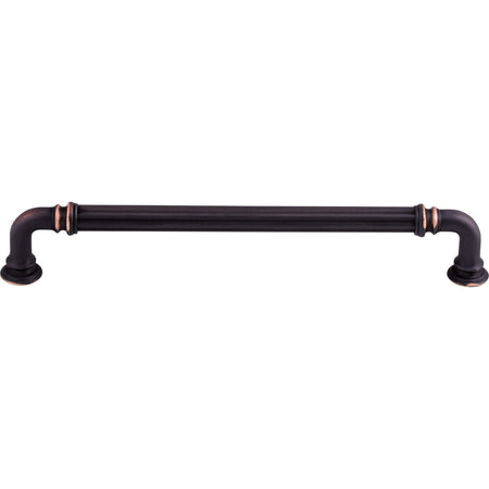 Top Knobs TK324UM: 7" cc Reeded D-Handle Cabinet Pull - Umbrio