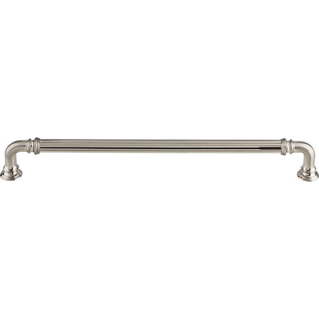 Top Knobs TK325BSN: 9" cc Reeded D-Handle Cabinet Pull - Brushed Satin Nickel