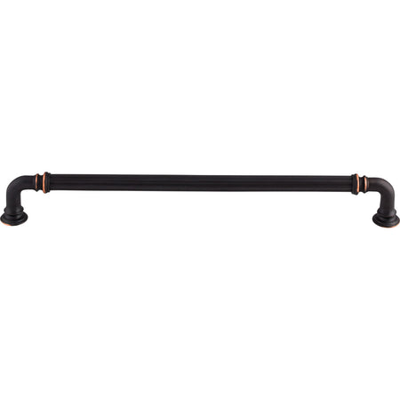Top Knobs TK325UM: 9" cc Reeded D-Handle Cabinet Pull - Umbrio