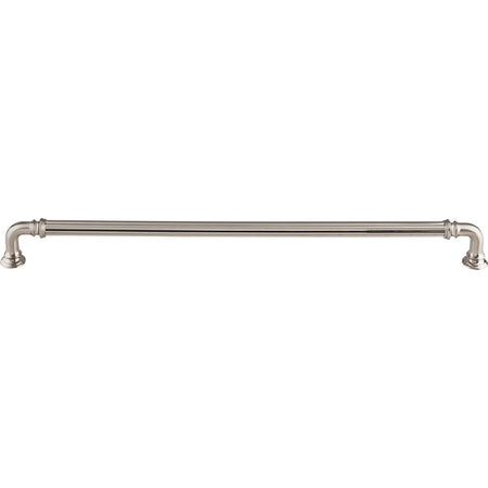 Top Knobs TK326BSN: 12" cc Reeded D-Handle Cabinet Pull - Brushed Satin Nickel