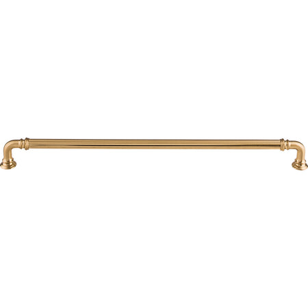 Top Knobs TK326HB: 12" cc Reeded D-Handle Cabinet Pull - Honey Bronze
