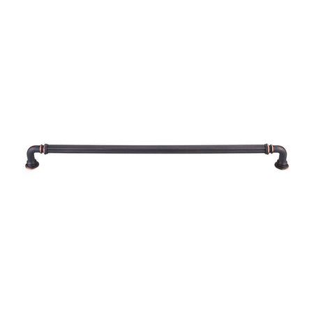 Top Knobs TK326UM: 12" cc Reeded D-Handle Cabinet Pull - Umbrio