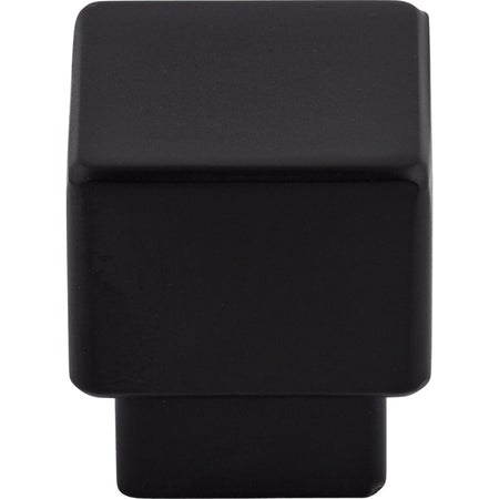 Top Knobs TK32BLK: 1" Sanctuary Tapered Square Cabinet Knob - Flat Black