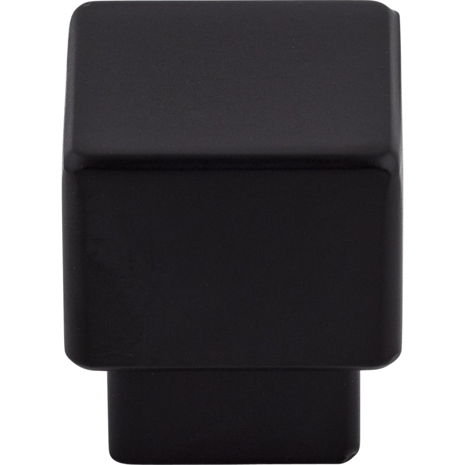 Top Knobs TK32BLK: 1" Sanctuary Tapered Square Cabinet Knob - Flat Black