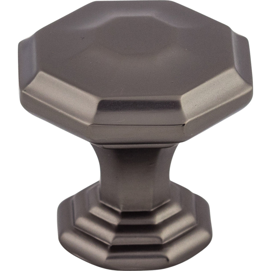 Top Knobs TK340AG: 1-1/8" Chalet Octagon Cabinet Knob - Ash Gray