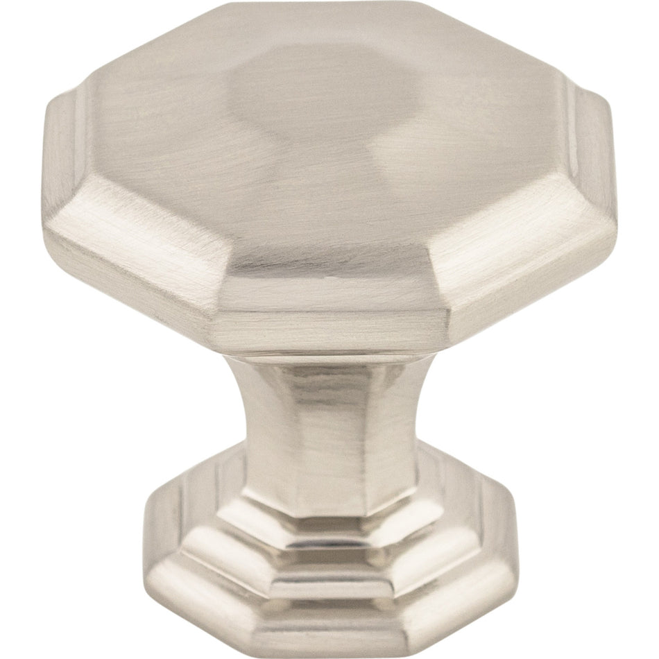 Top Knobs TK340BSN: 1-1/8" Chalet Octagon Cabinet Knob - Brushed Satin Nickel