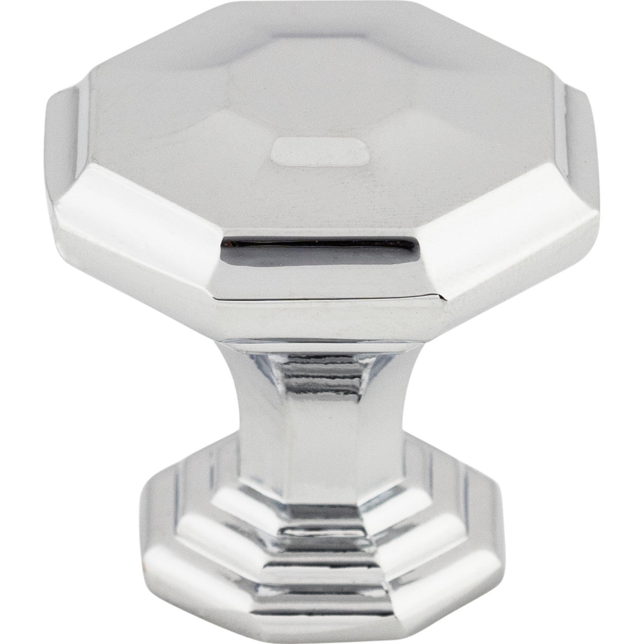 Top Knobs TK340PC: 1-1/8" Chalet Octagon Cabinet Knob - Polished Chrome
