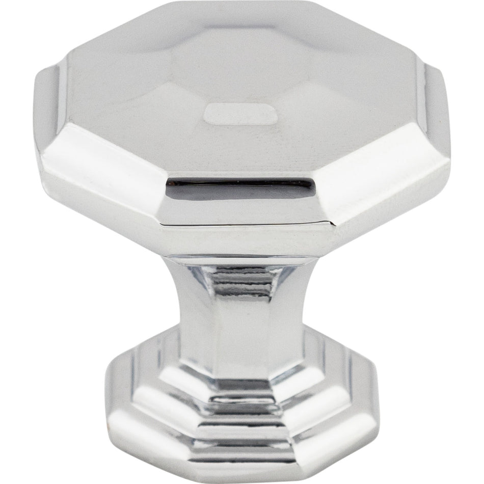 Top Knobs TK340PC: 1-1/8" Chalet Octagon Cabinet Knob - Polished Chrome