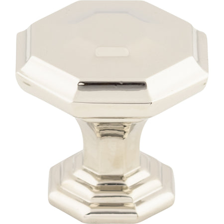 Top Knobs TK340PN: 1-1/8" Chalet Octagon Cabinet Knob - Polished Nickel