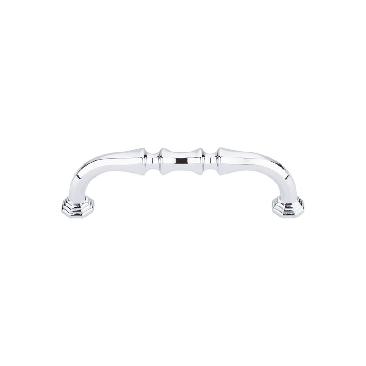 Top Knobs TK341PC: 3-3/4" cc Chalet D-Handle Cabinet Pull - Polished Chrome