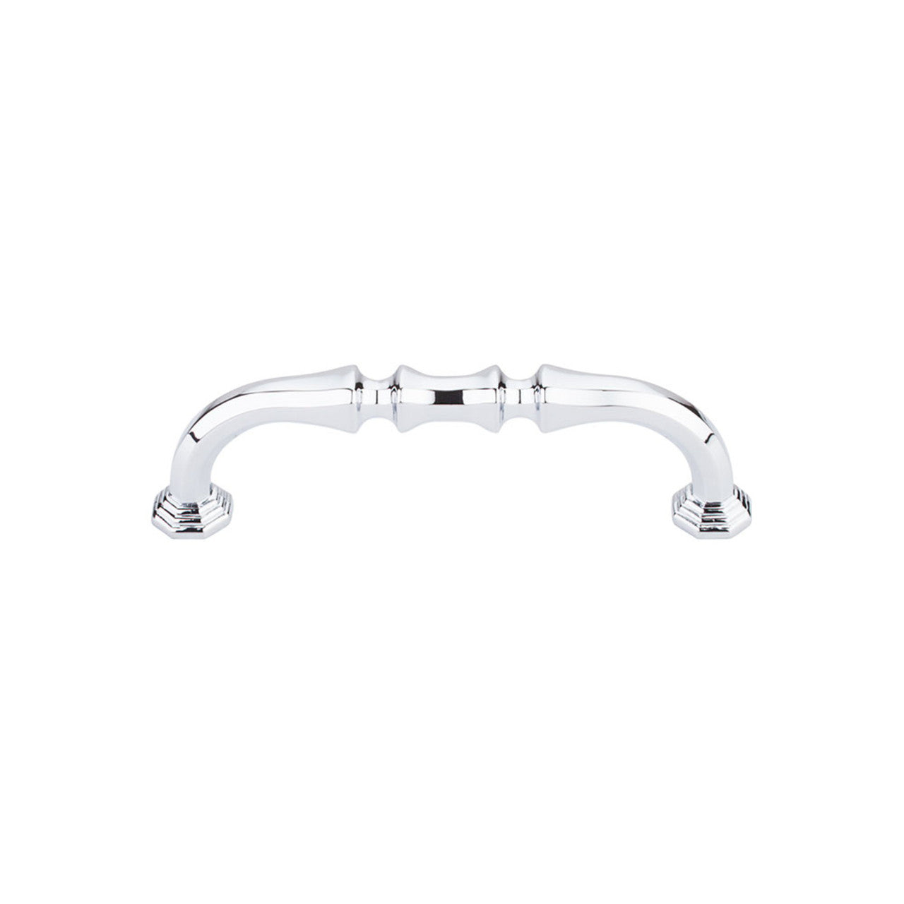 Top Knobs TK341PC: 3-3/4" cc Chalet D-Handle Cabinet Pull - Polished Chrome